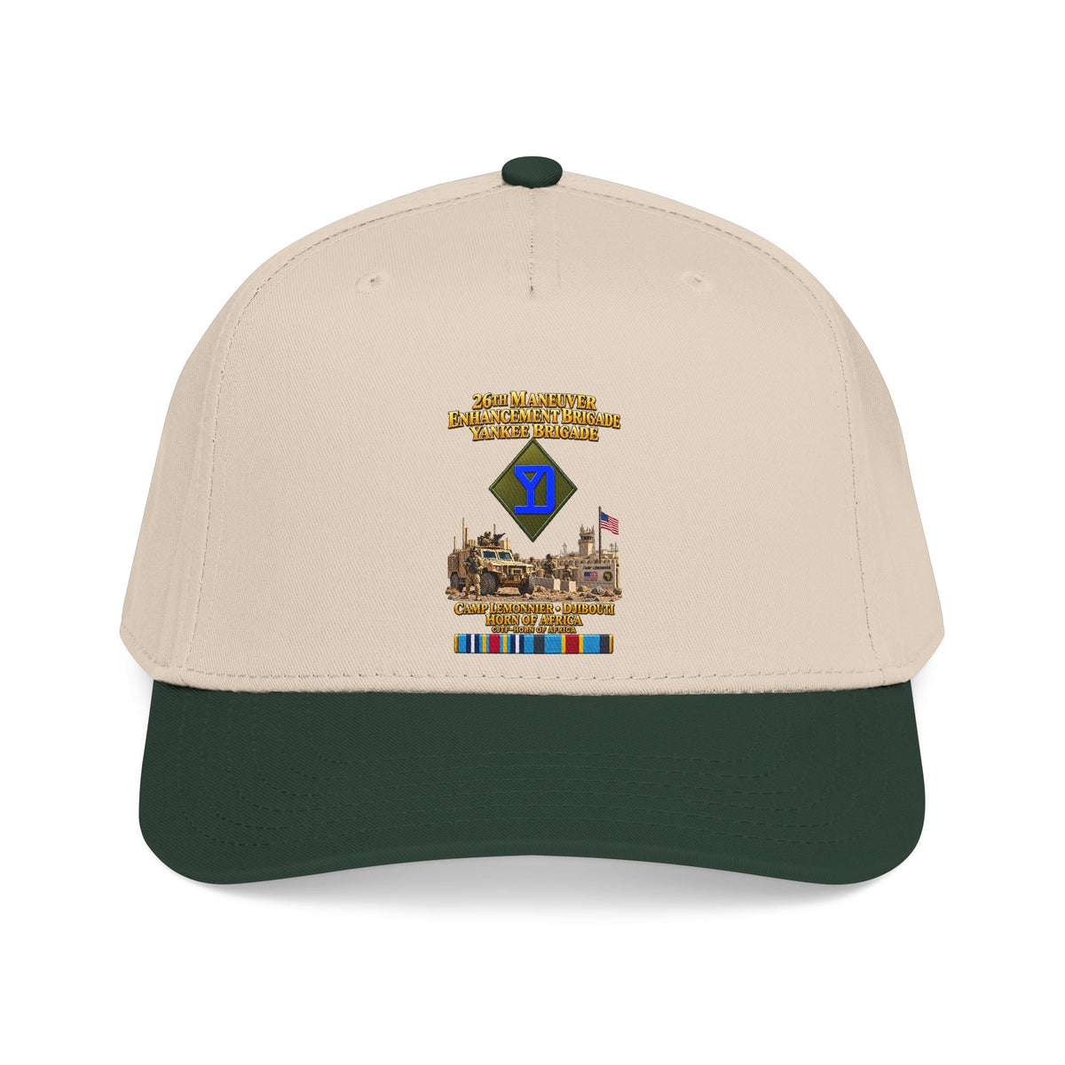 Mid Profile Baseball Cap - Army- 26th Maneuver Enhancement Brigade - Camp Lemonnier, Djibouti - Horn of Africa - CJTF - HOA - 3D - Enhanced