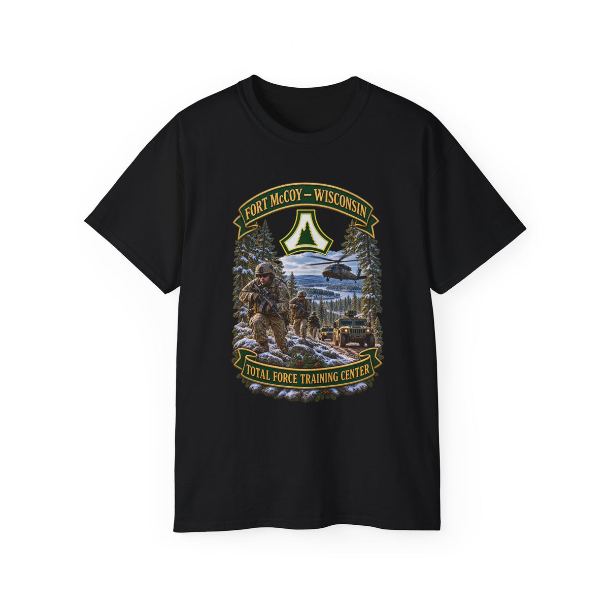 Unisex Ultra Cotton Tee - Fort McCoy, Wisconsin - DUI - Total Force Training Center - 3D - Enhanced