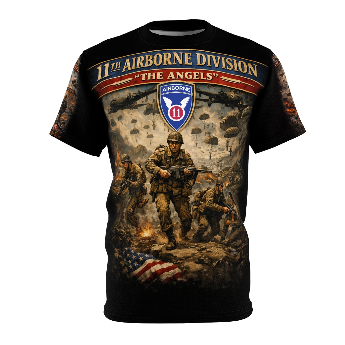 11th Airborne Division WWII Tribute Tee — "War in the Philippines"
