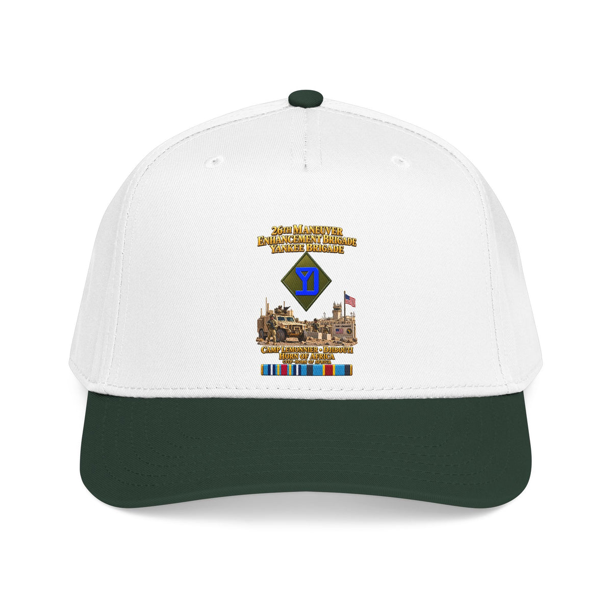 Mid Profile Baseball Cap - Army- 26th Maneuver Enhancement Brigade - Camp Lemonnier, Djibouti - Horn of Africa - CJTF - HOA - 3D - Enhanced