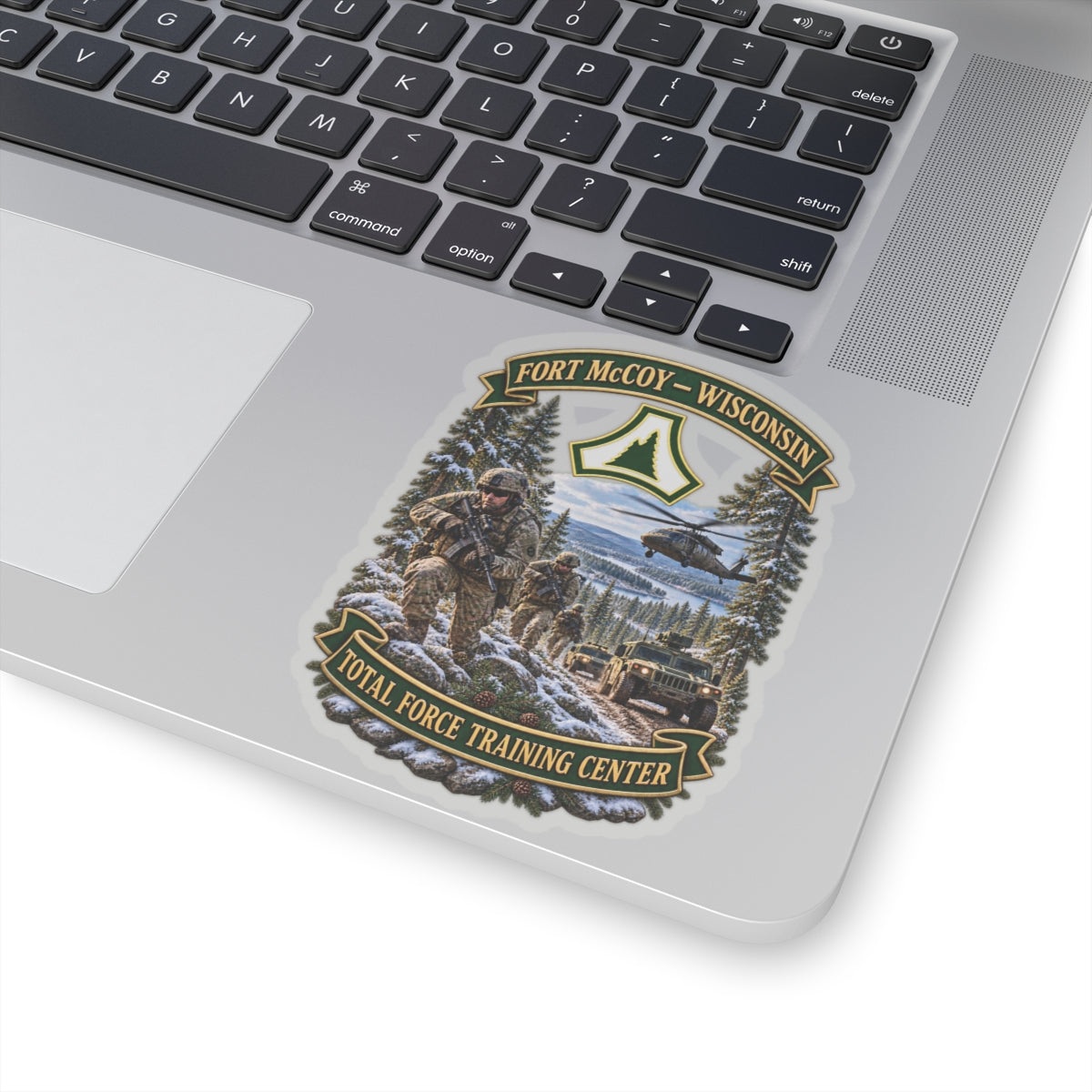Kiss-Cut Stickers - Fort McCoy, Wisconsin - DUI - Total Force Training Center - 3D - Enhanced