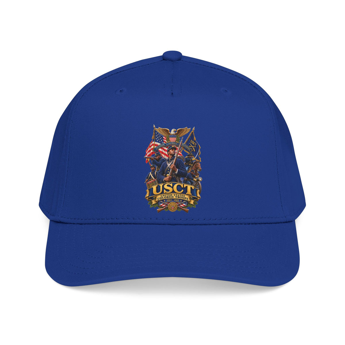 Mid Profile Baseball Cap - United States Colored Troops (USCT) - Civil War - 3D - Enhanced