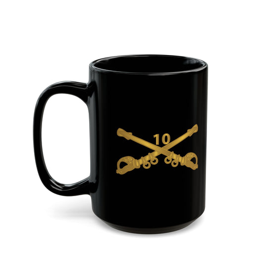Black Mug 15oz - Army - 10th Cavalry Branch wo Txt