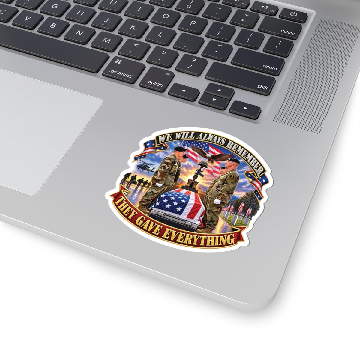 Kiss-Cut Stickers - Emblem - We Will Always Remember - They Gave Everything - 3D - Enhanced