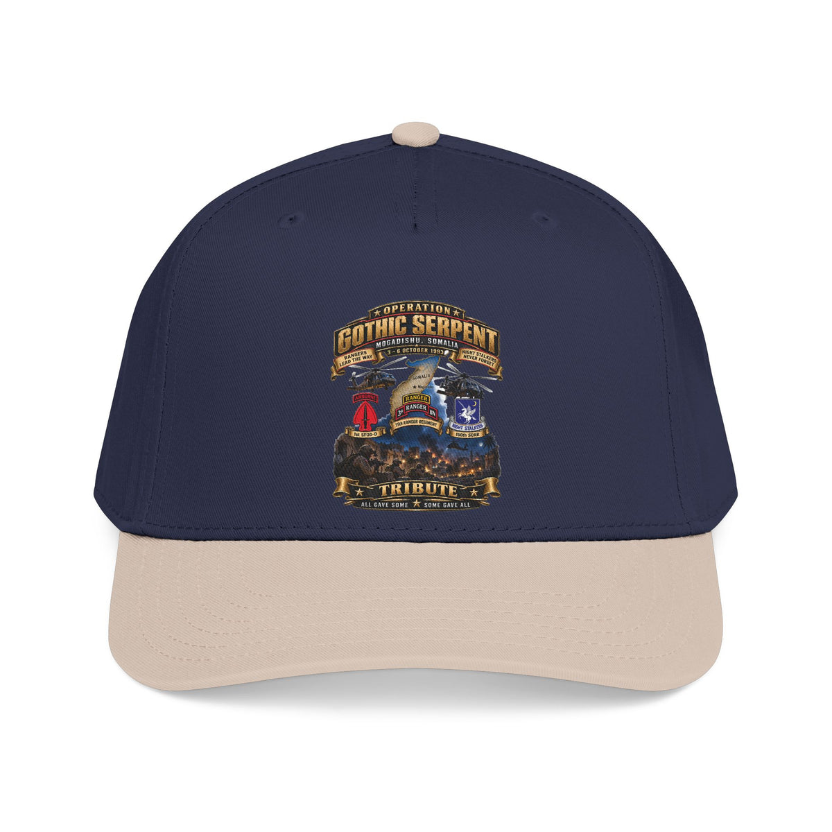 Mid Profile Baseball Cap - Operation Gothic Serpent - Mogadishi, Somalia - 3-6 Oct 1993 Tribute - 3D - Enhanced