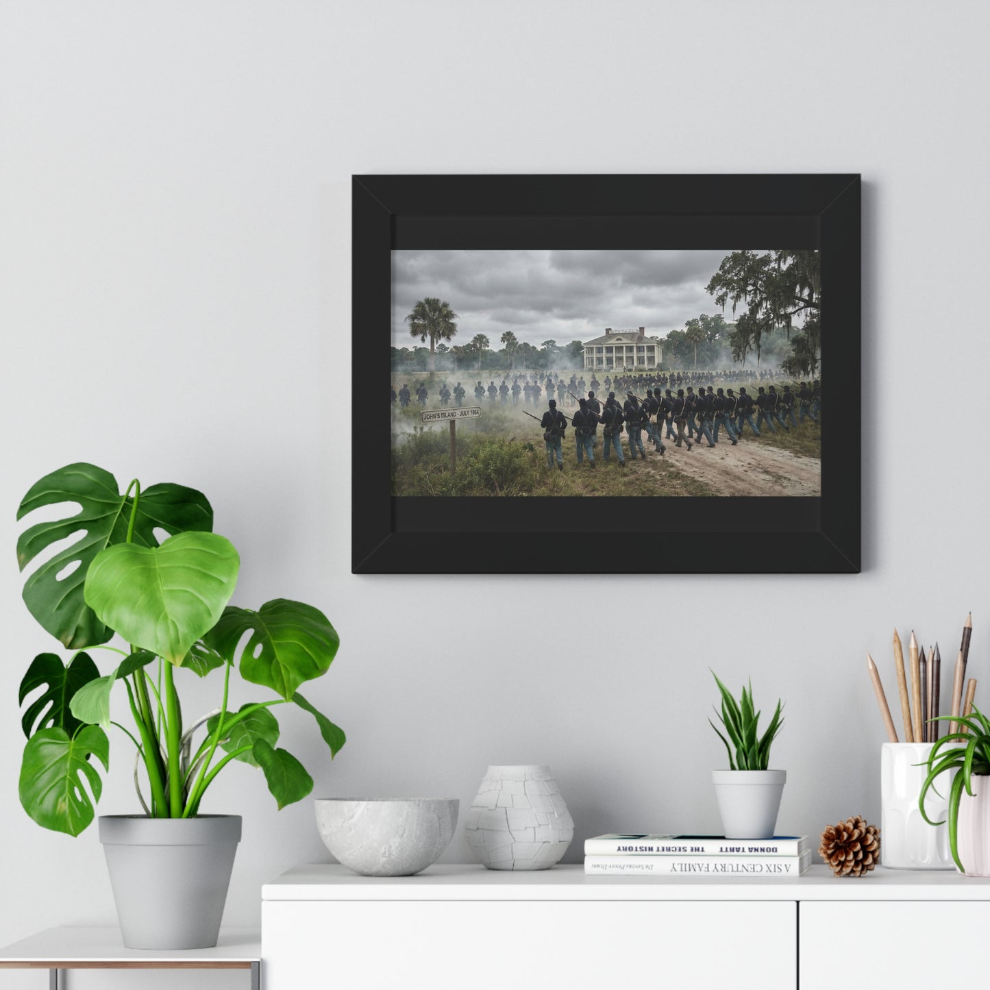 Framed Horizontal Poster — 26th UCS advancing on Johns Creek