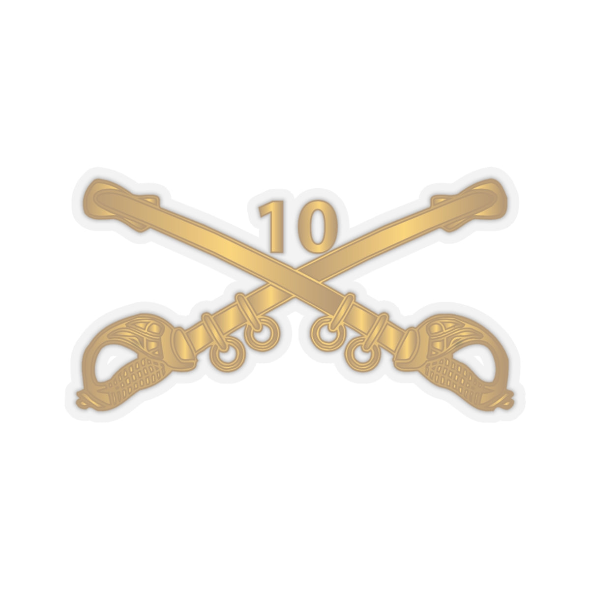 Kiss-Cut Sticker - Army - 10th Cavalry Branch wo Txt