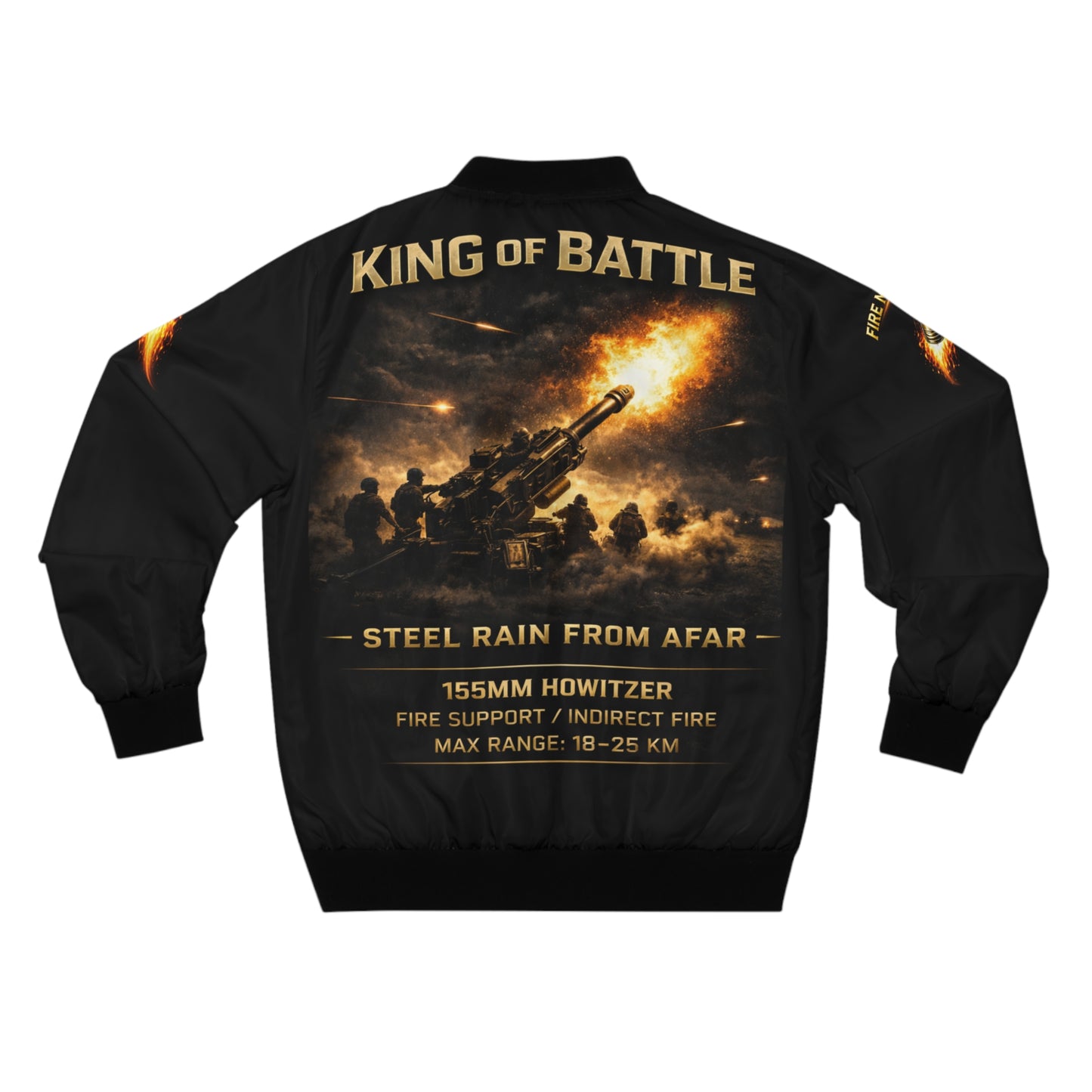 U.S. Army 'King of Battle' Bomber Jacket – 155mm Howitzer Field Artillery Military Jacket "King of Battle" Series