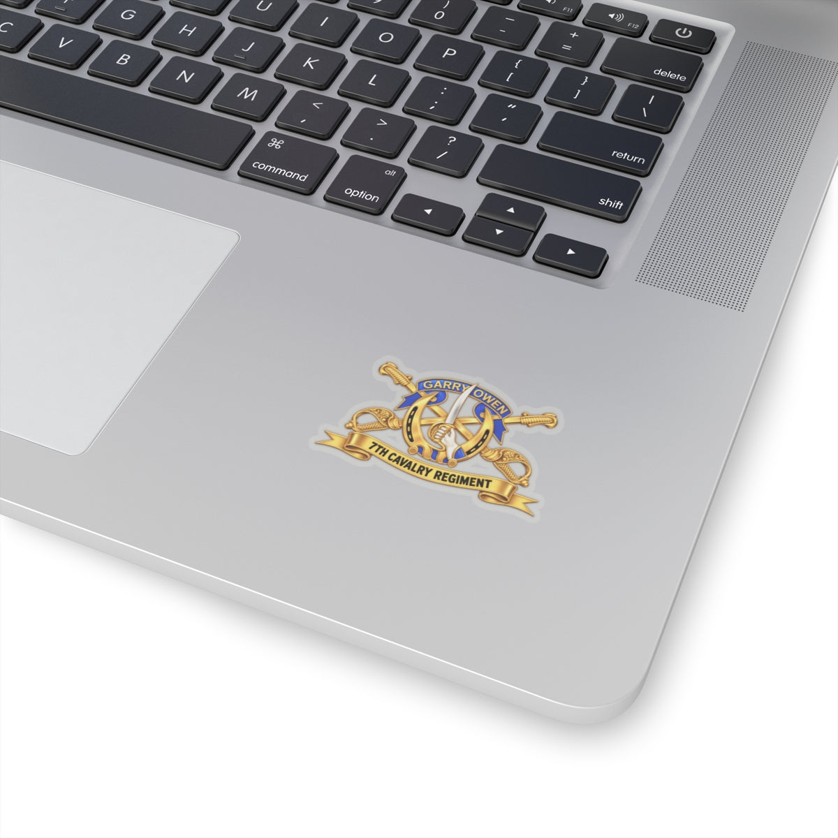 Kiss-Cut Stickers - 7th Cavalry Regiment - DUI, Br, Ribbon wo Scene - 3D - Transparent