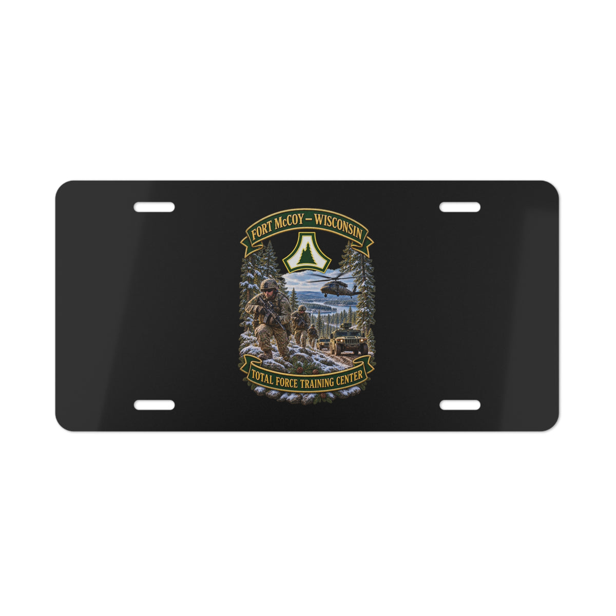 Vanity License Plate - Fort McCoy, Wisconsin - DUI - Total Force Training Center - 3D - Enhanced