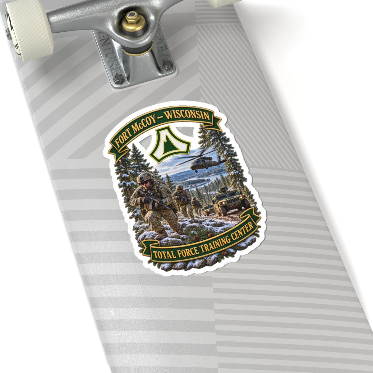 Kiss-Cut Stickers - Fort McCoy, Wisconsin - DUI - Total Force Training Center - 3D - Enhanced