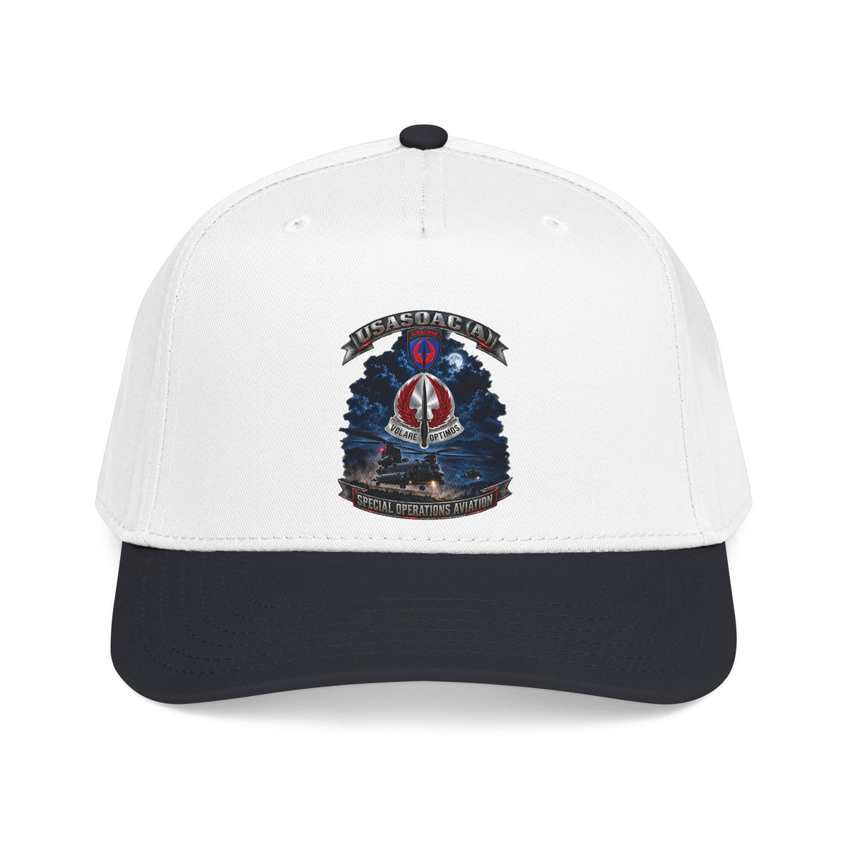Mid Profile Baseball Cap - USA Special Operations Aviation Command (Airborne) - SSI, DUI with Scene - 3D - Enhanced
