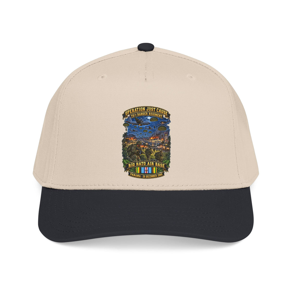 Mid Profile Baseball Cap - SOF - Operation Just Cause  - Panama Invasion 1989 - 75th Ranger Rgt - Rio Hato Air Base - 3D - Enhanced