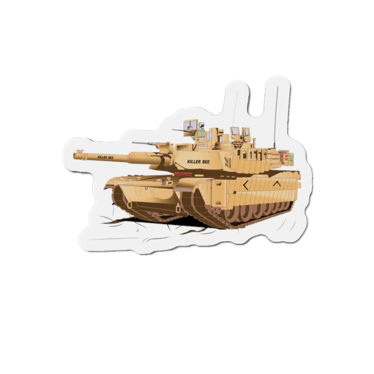Tank Die-Cut Magnet - M1A1 Abrams Tank Design