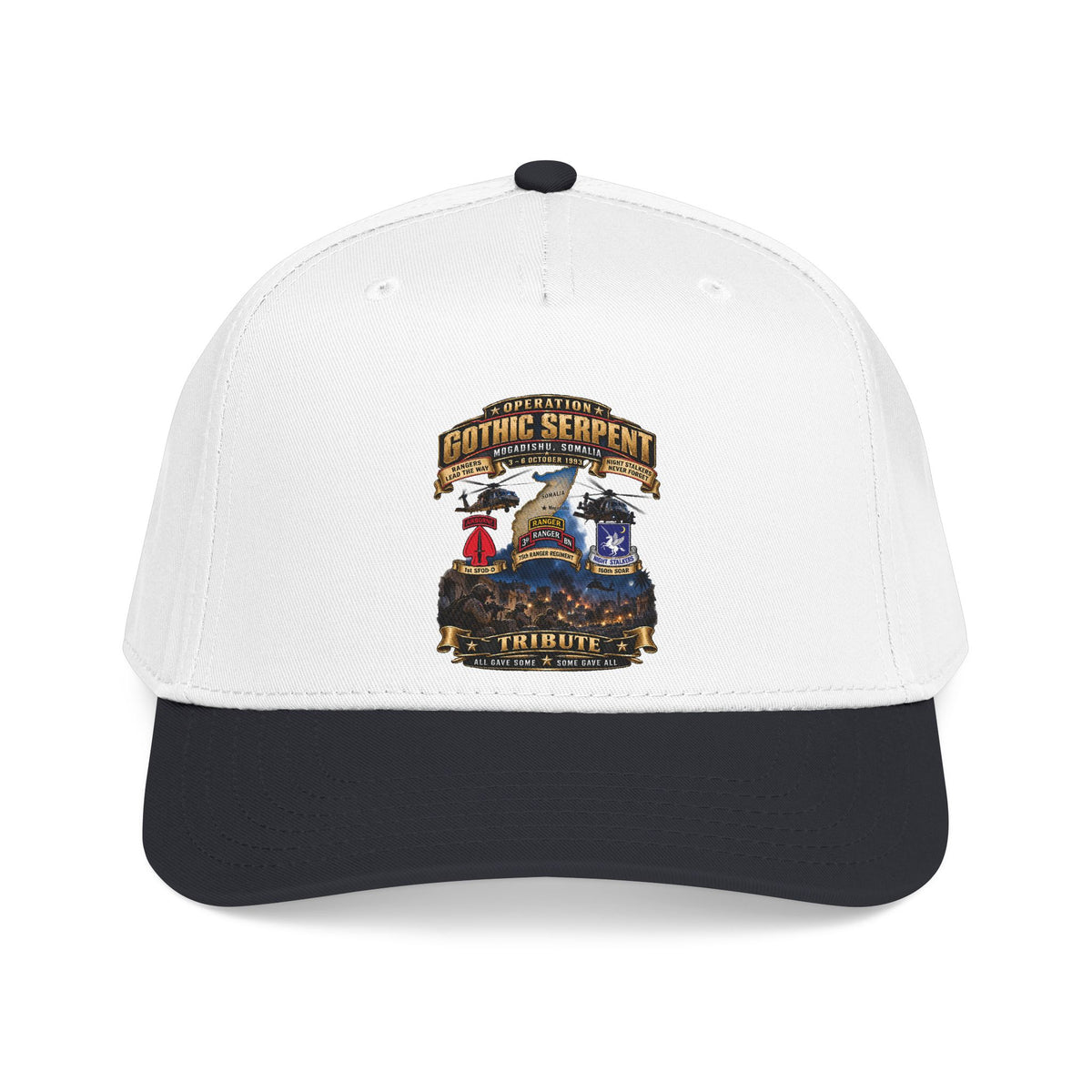 Mid Profile Baseball Cap - Operation Gothic Serpent - Mogadishi, Somalia - 3-6 Oct 1993 Tribute - 3D - Enhanced