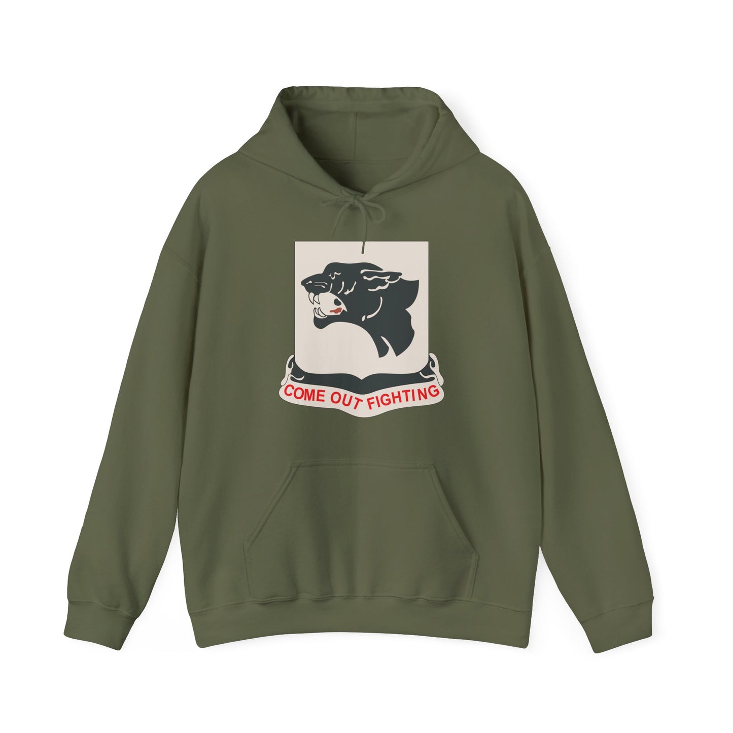 Unisex Heavy Blend Hooded Sweatshirt - Army - 761st Tank Battalion - Black Panthers wo Txt