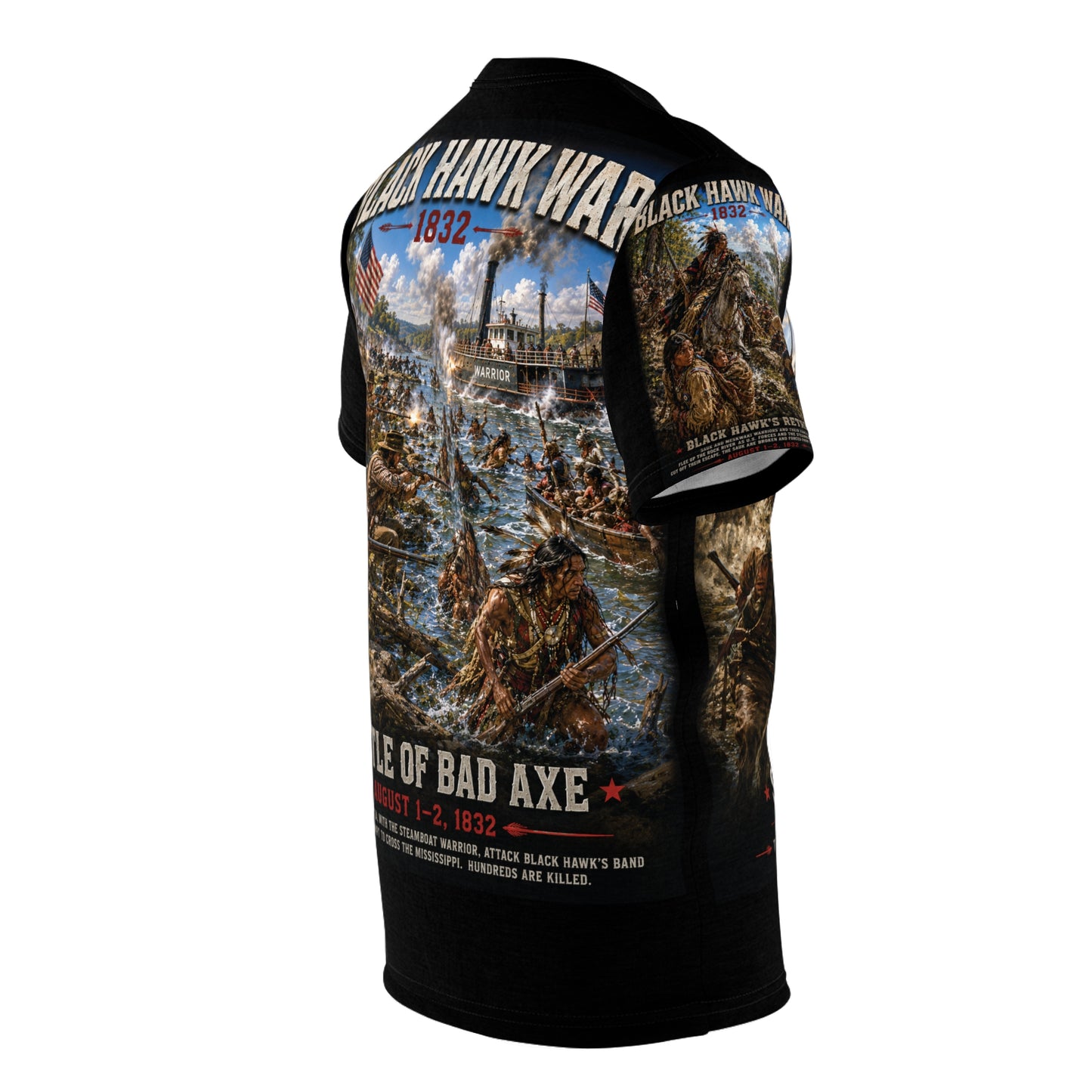 Black Hawk Wars (1832) Tribute Tee - "Struggle for Rock River Country - Illinois and Wisconsin"