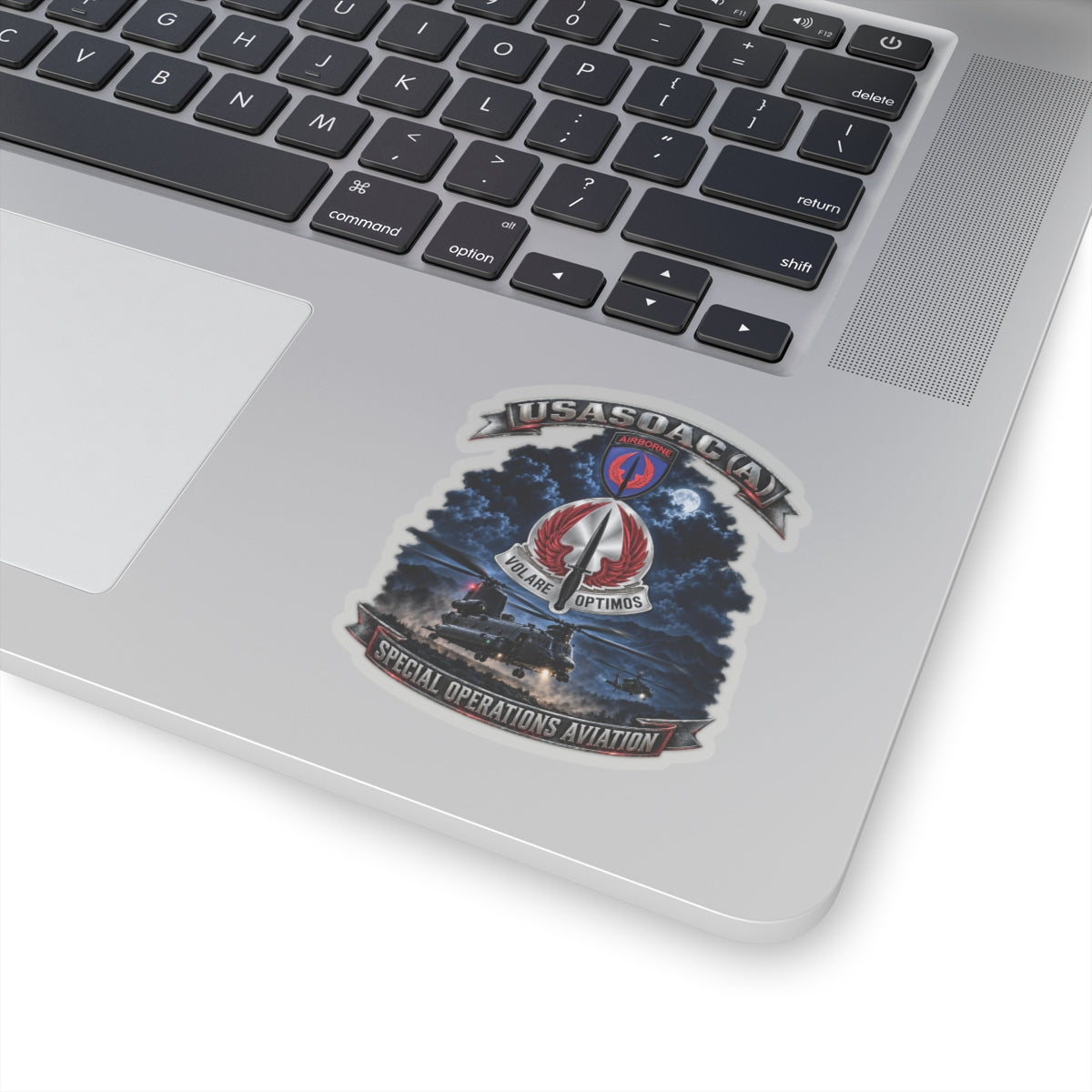Kiss-Cut Stickers - USA Special Operations Aviation Command (Airborne) - SSI, DUI with Scene - 3D - Enhanced