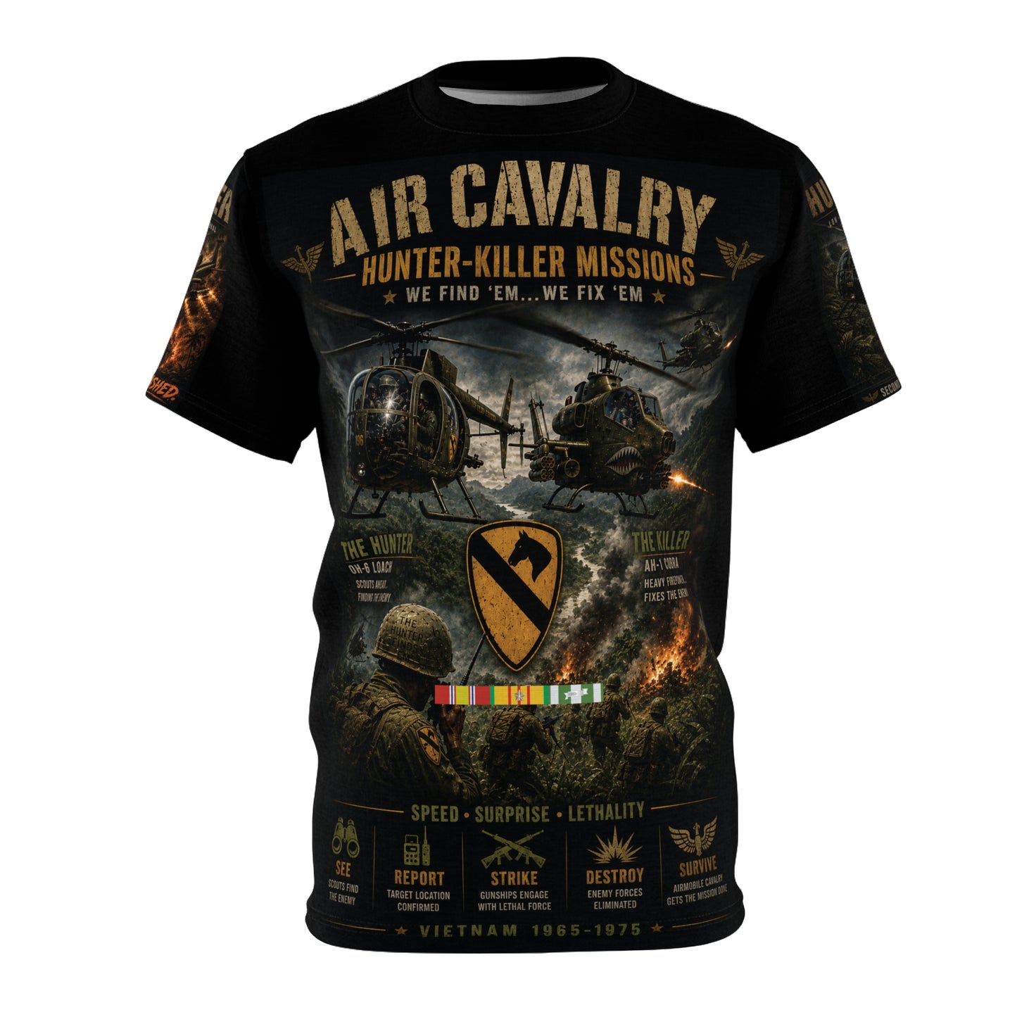 1st Cavalry Division 'Hunter-Killer Teams' Tribute Tee — Air Cav Vietnam