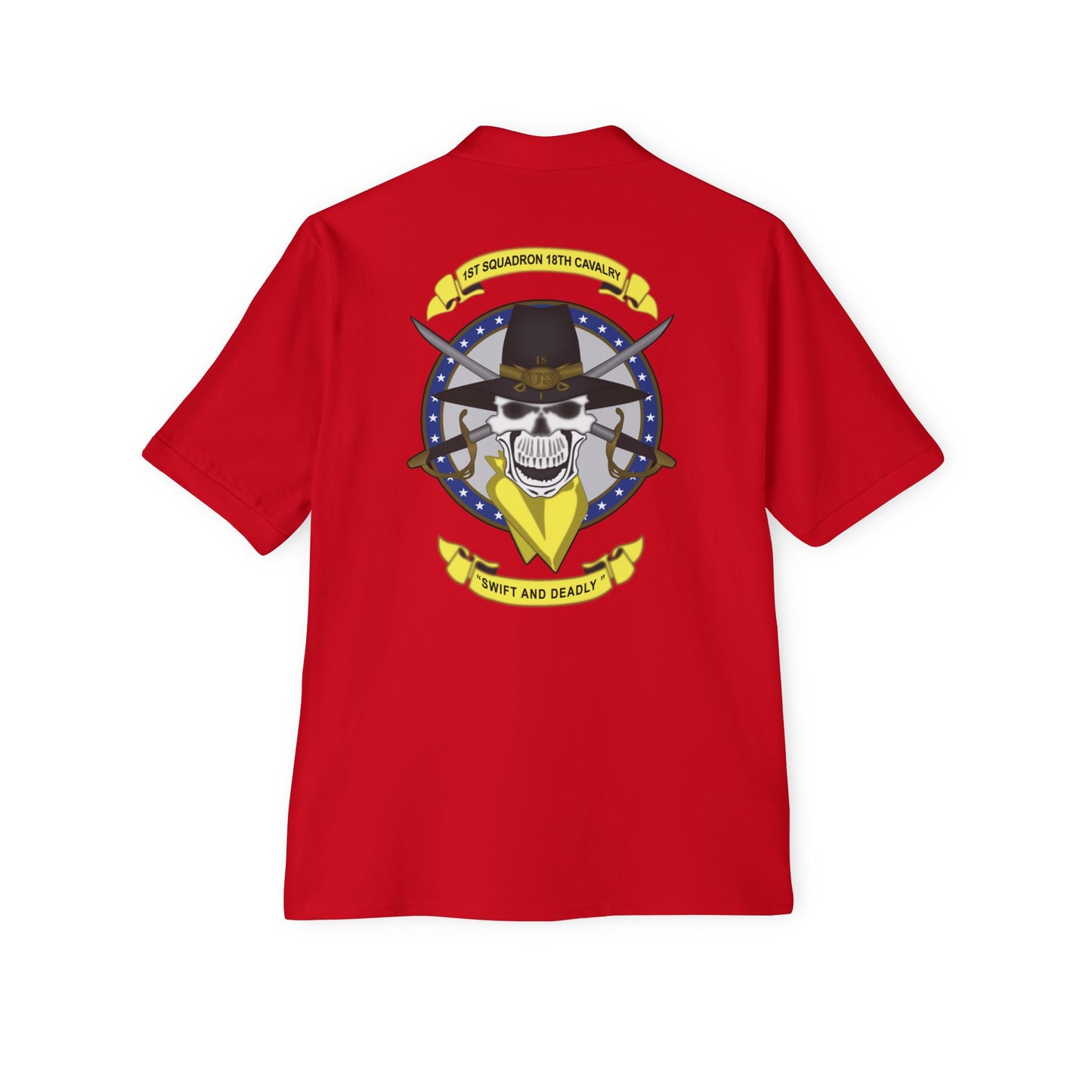 Men's Casual Piqué Polo - 1st Squadron, 18th Cavalry X 300