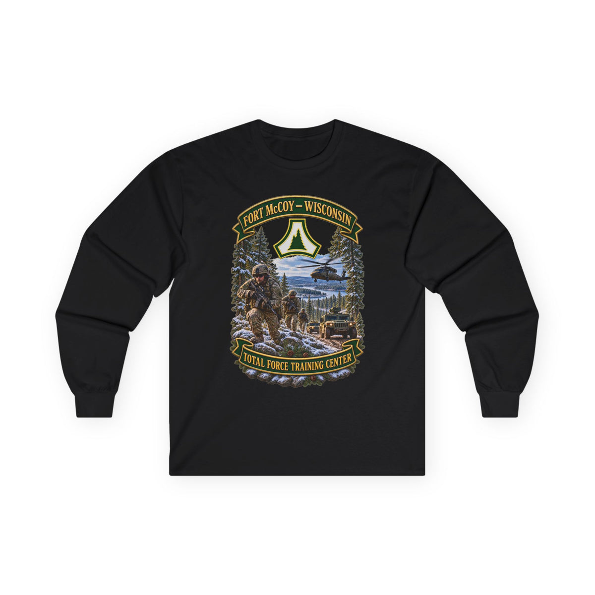 Unisex Ultra Cotton Long Sleeve Tee - Fort McCoy, Wisconsin - DUI - Total Force Training Center - 3D - Enhanced
