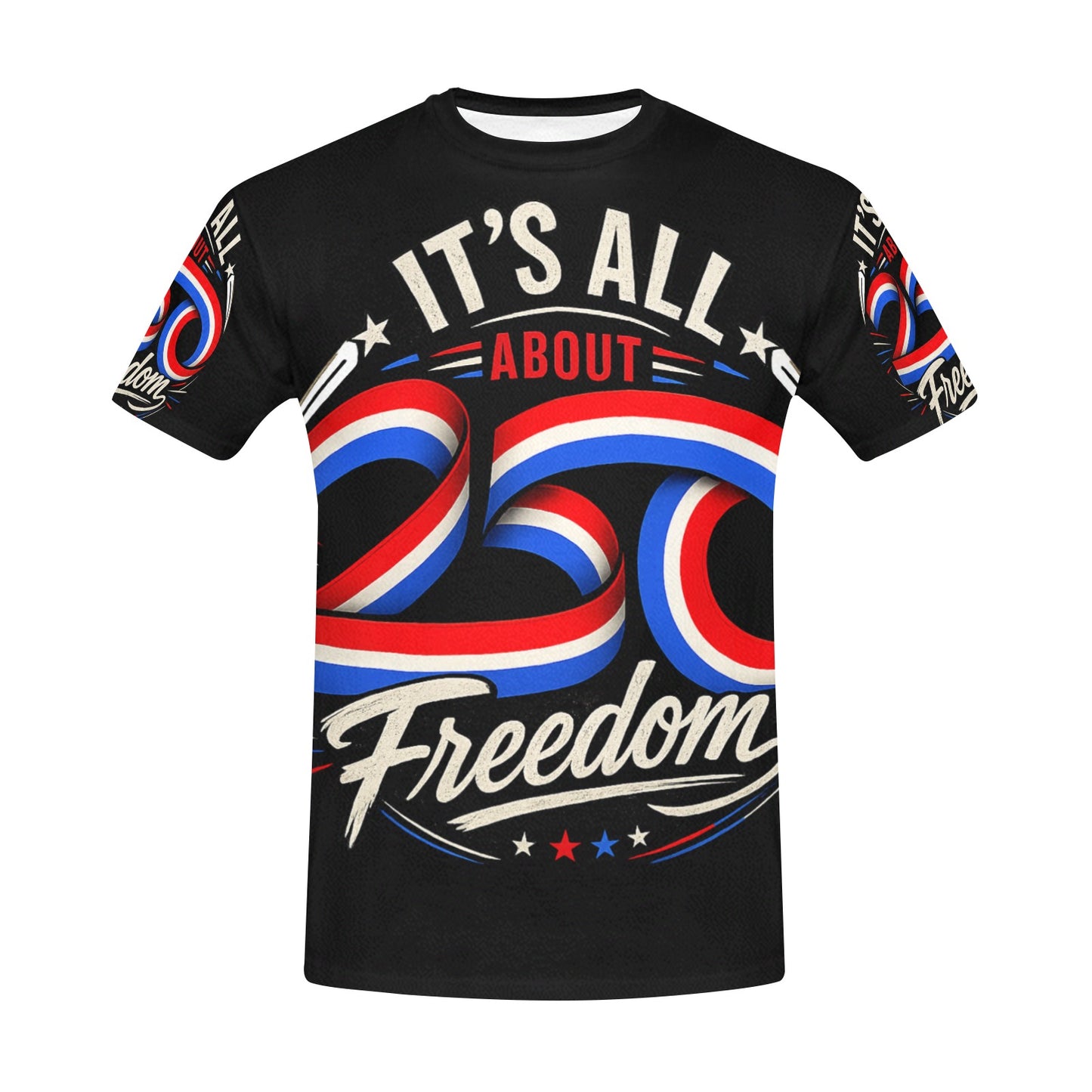250 years of freedom Men's All Over Print Crew Neck T-Shirt