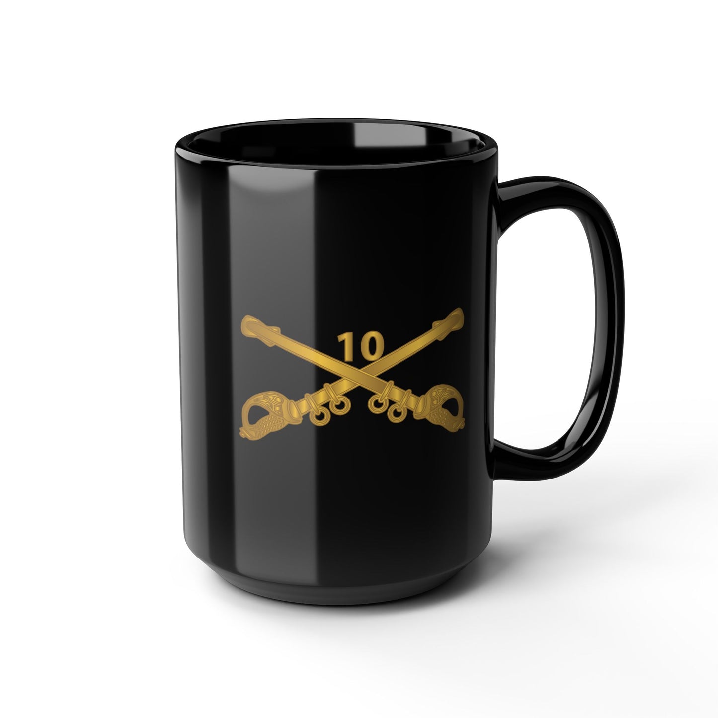 Black Mug 15oz - Army - 10th Cavalry Branch wo Txt