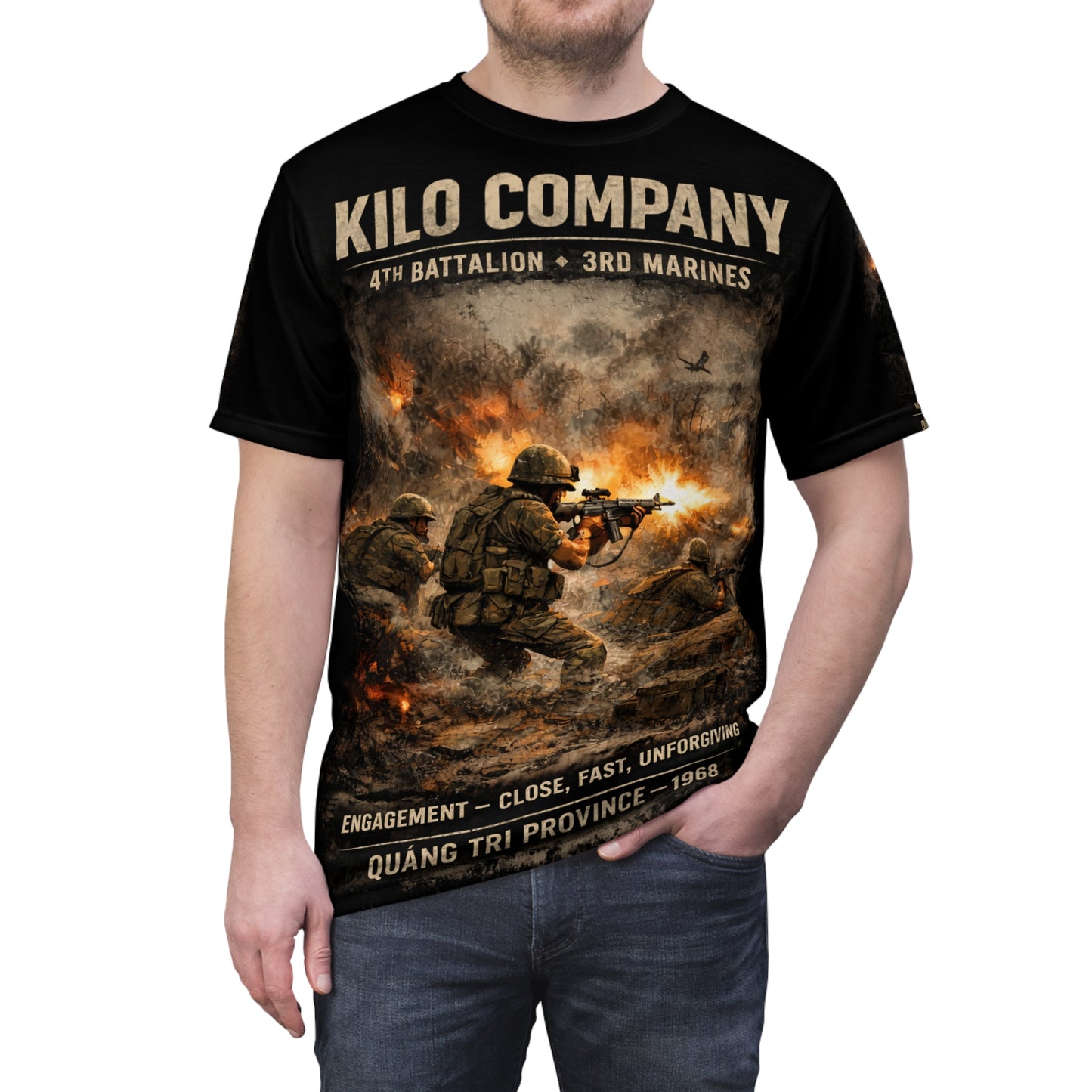 Marine Tribute Tee — "Surviving the Fire Fight" (Kilo Co., 4/3)