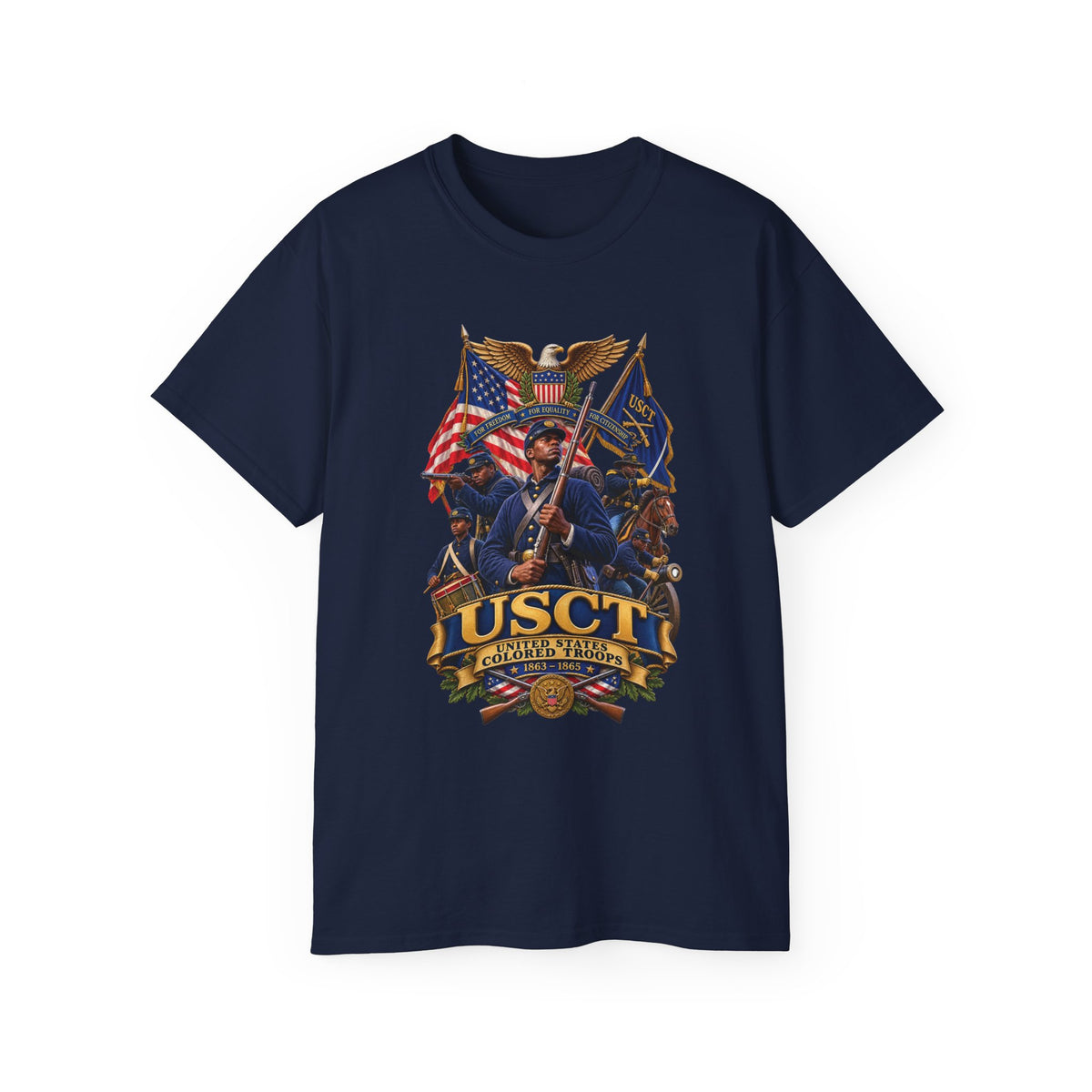 Unisex Ultra Cotton Tee - United States Colored Troops (USCT) - Civil War - 3D - Enhanced