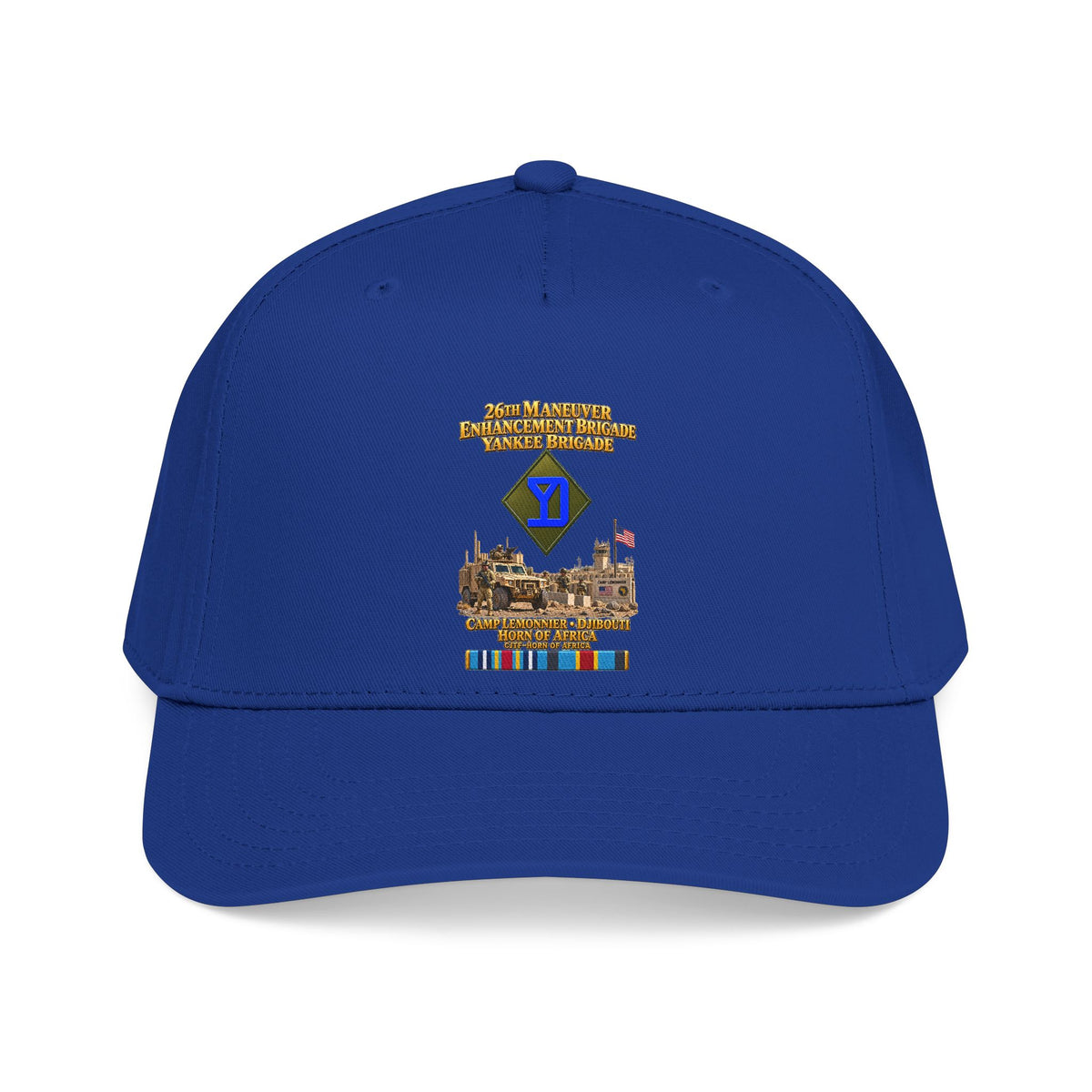 Mid Profile Baseball Cap - Army- 26th Maneuver Enhancement Brigade - Camp Lemonnier, Djibouti - Horn of Africa - CJTF - HOA - 3D - Enhanced