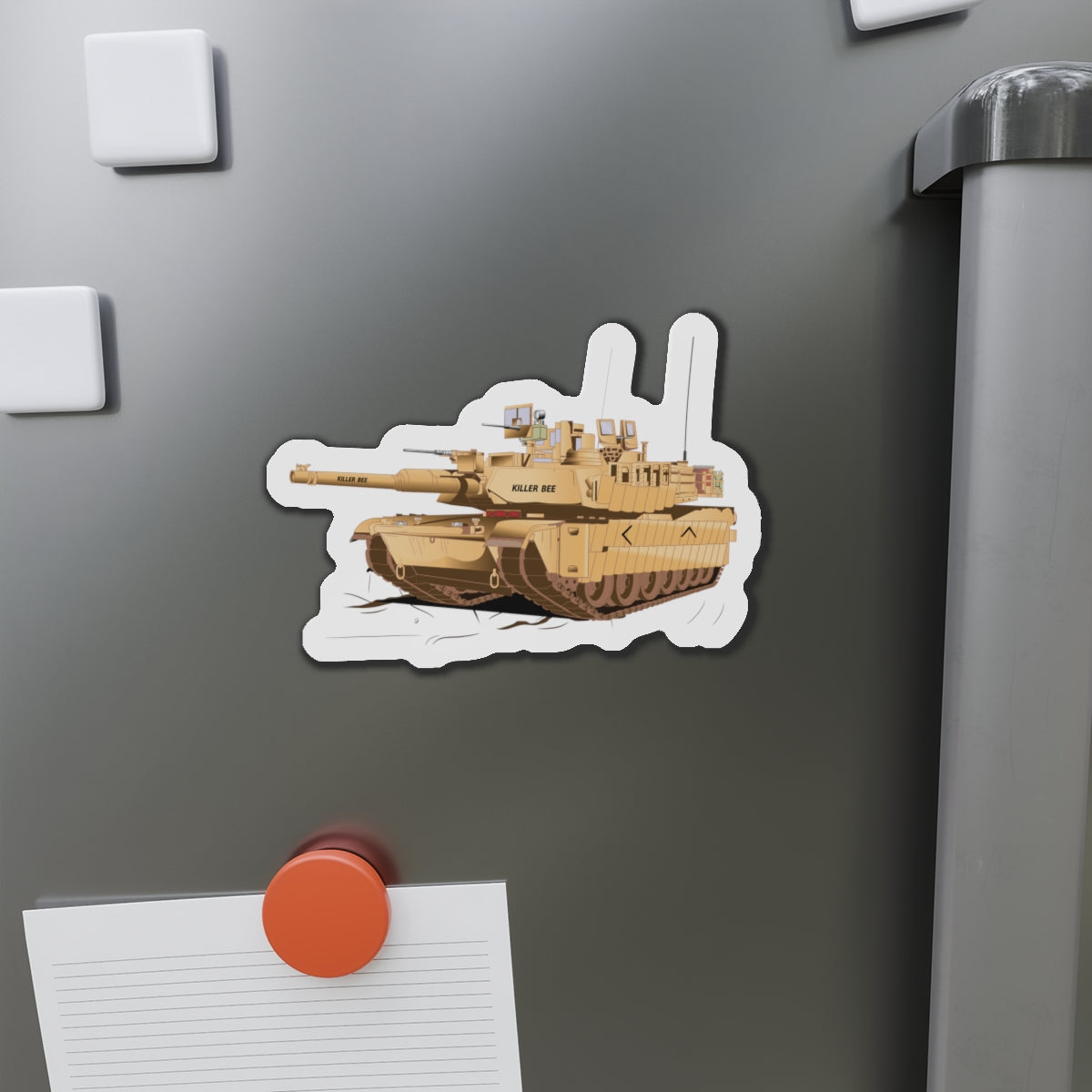 Tank Die-Cut Magnet - M1A1 Abrams Tank Design