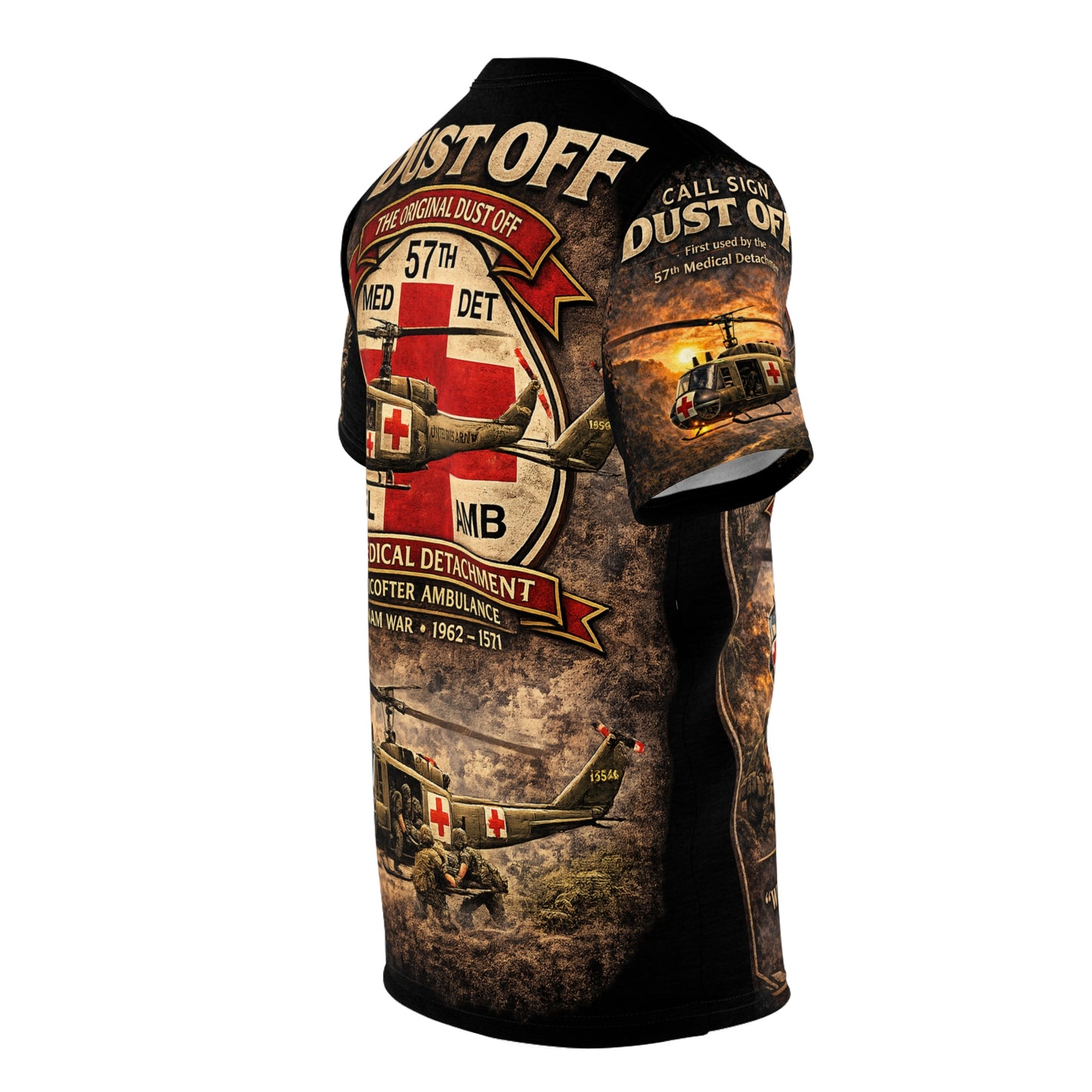 57th Medical Detachment Vietnam Tribute Tee — "The Original Dustoff" (Major Charles L. Kelly)