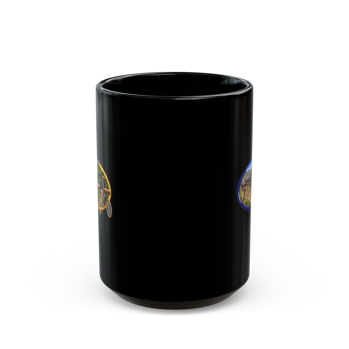 Black Mug  (15oz) - CIrcle Riders - 3D - Enhanced