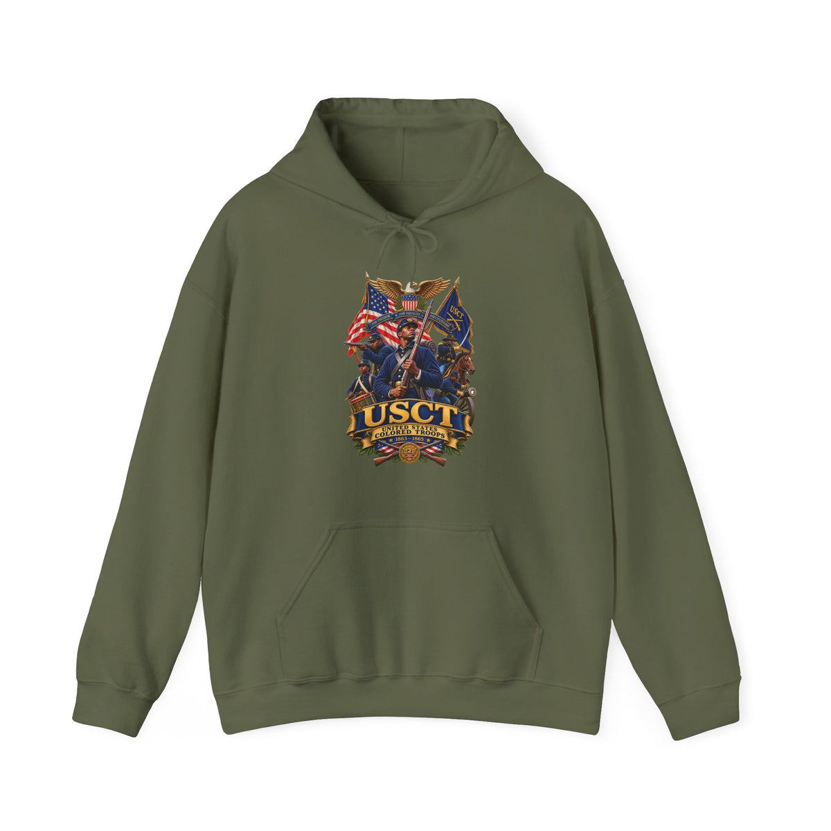 Hoodie — United States Colored Troops (USCT) - Civil War - 3D - Enhanced