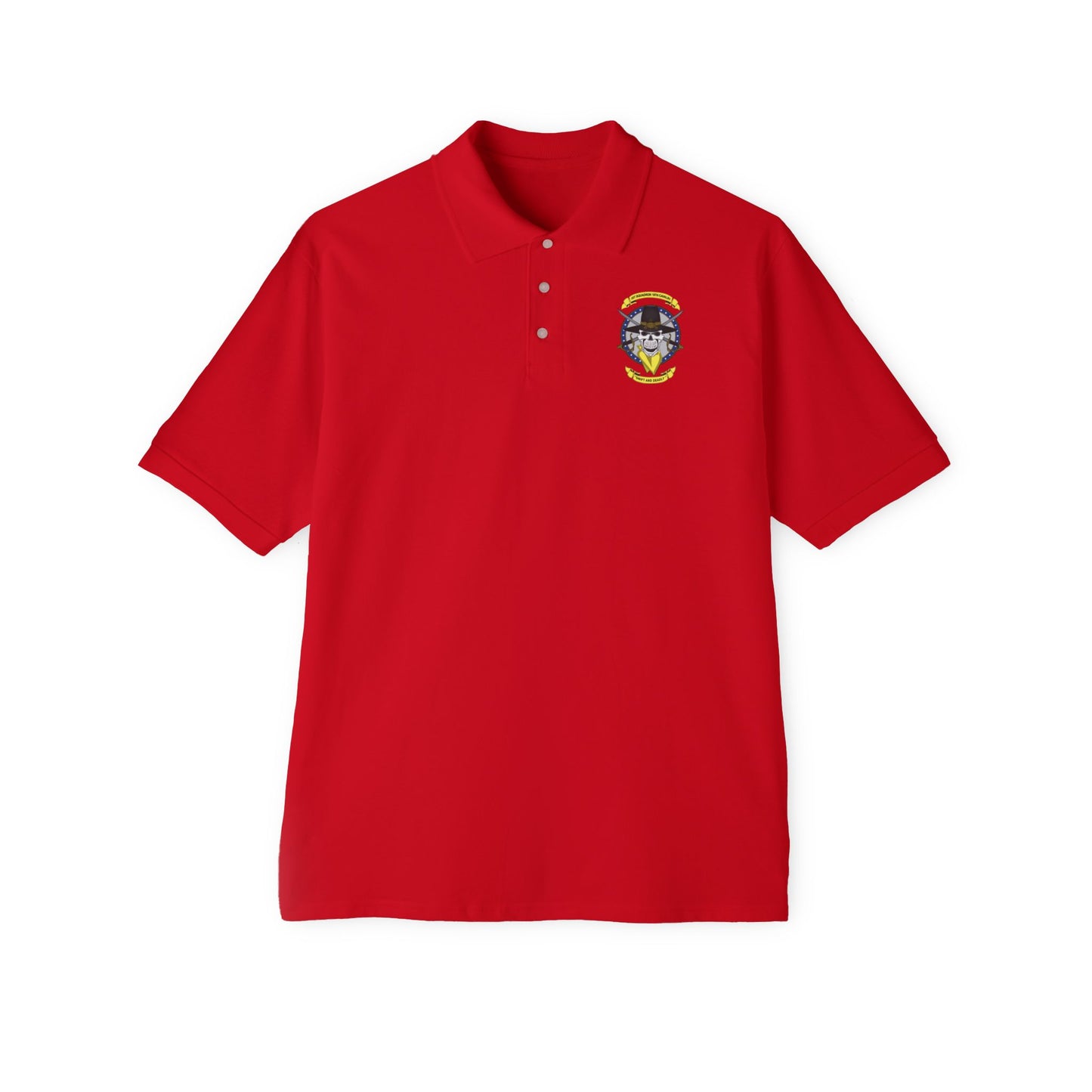 Men's Casual Piqué Polo - 1st Squadron, 18th Cavalry X 300