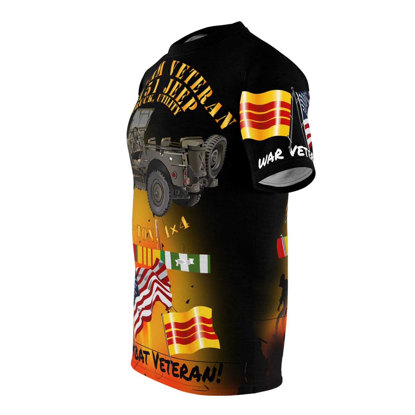 AOP - Vietnam War -  M151 Military Jeep - Combat Veteran with Vietnam Service Ribbons