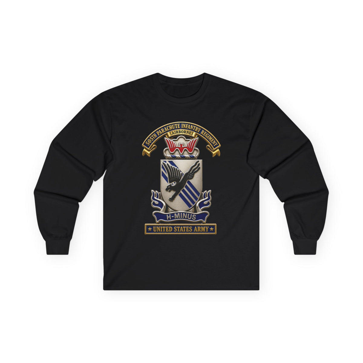 Unisex Ultra Cotton Long Sleeve Tee - Army - 505th Parachute Infantry Regiment (PIR) - DUI - United States Army - 3D - Enhanced