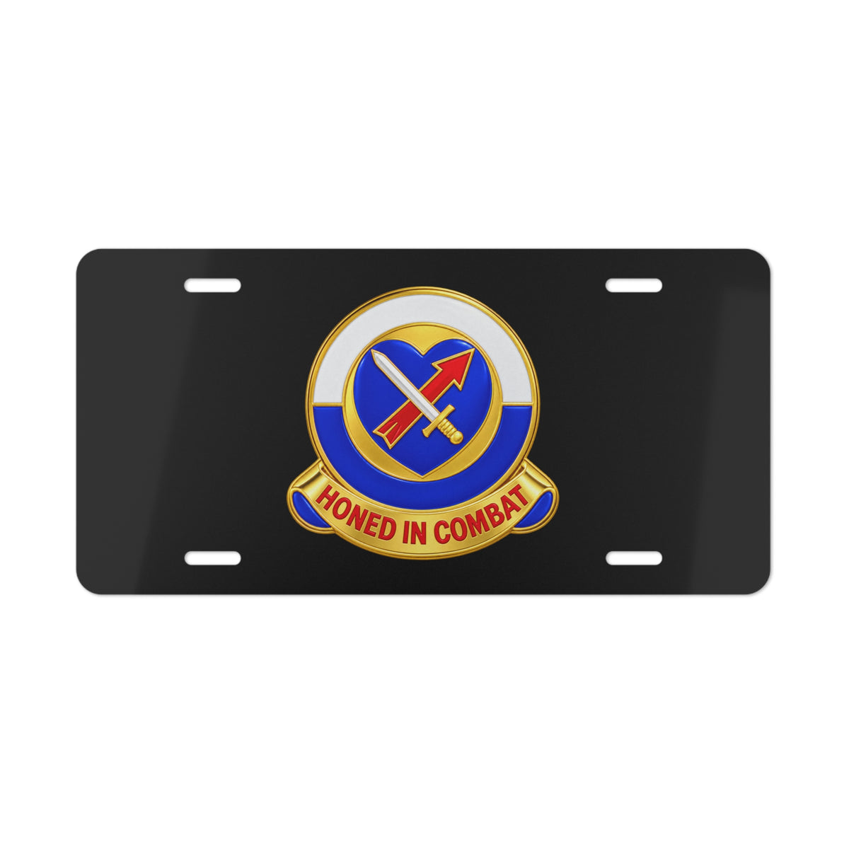 Vanity License Plate - Army - XXIV Corps - DUI without Text - 3D - Transparent