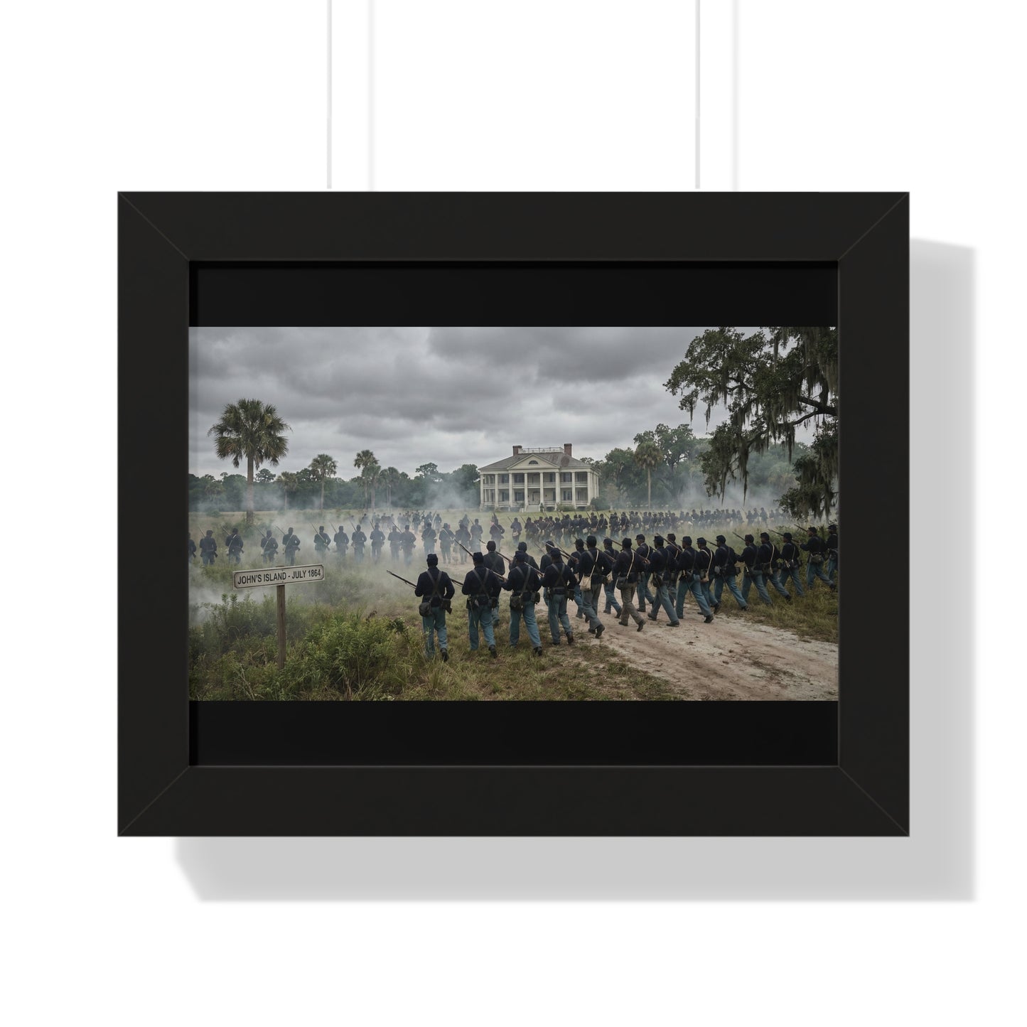 Framed Horizontal Poster — 26th UCS advancing on Johns Creek