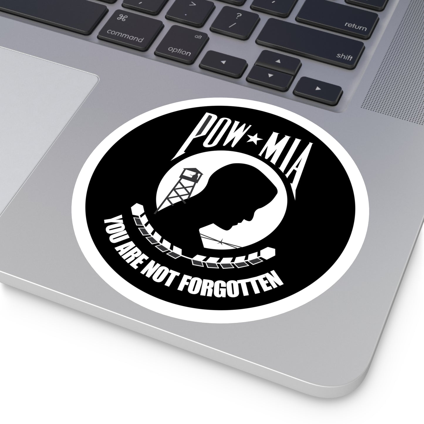 Round Stickers, Indoor\Outdoor POW/MIA Stickers - POWs/MIAs - YOU ARE NOT FORGOTTEN!
