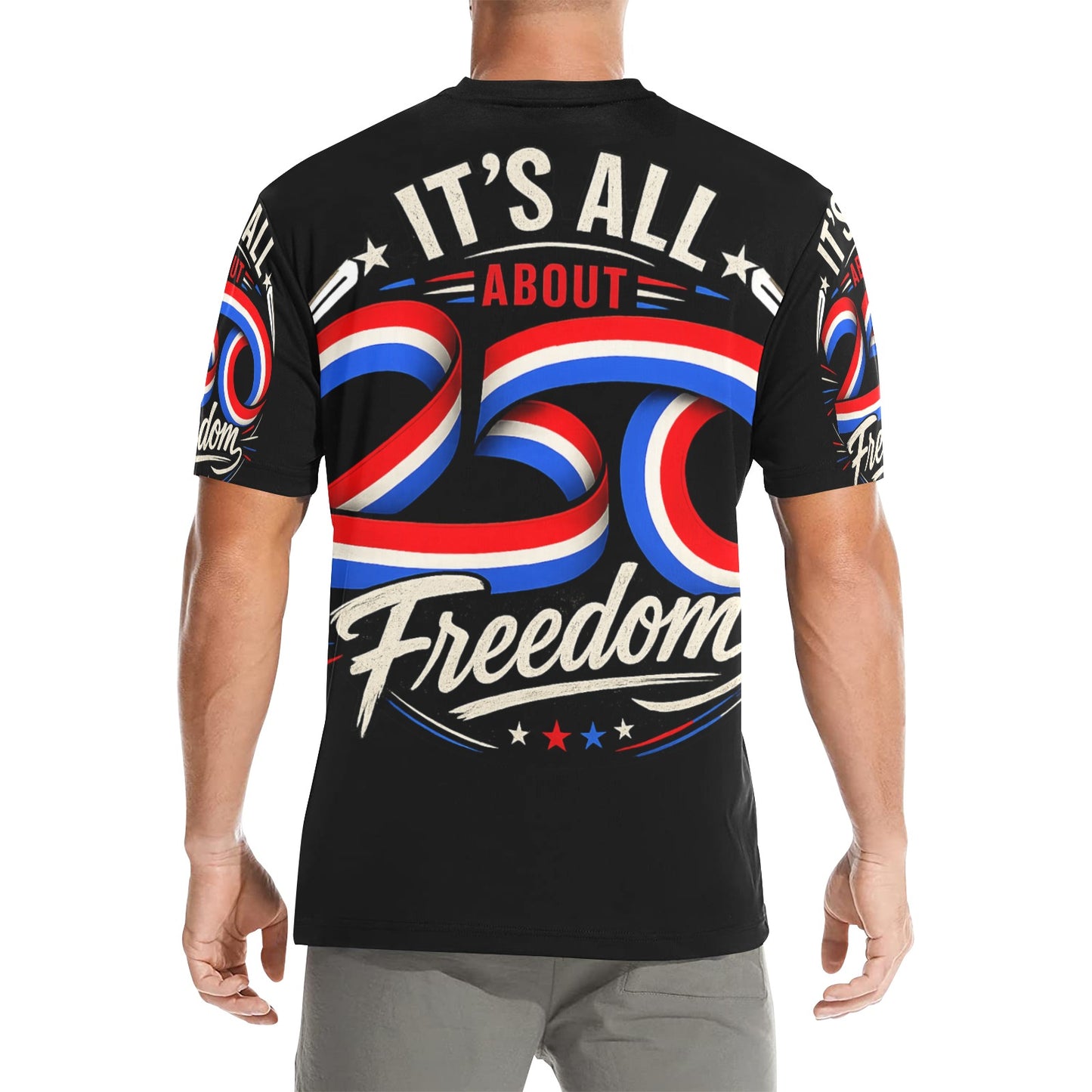 250 years of freedom Men's All Over Print Crew Neck T-Shirt