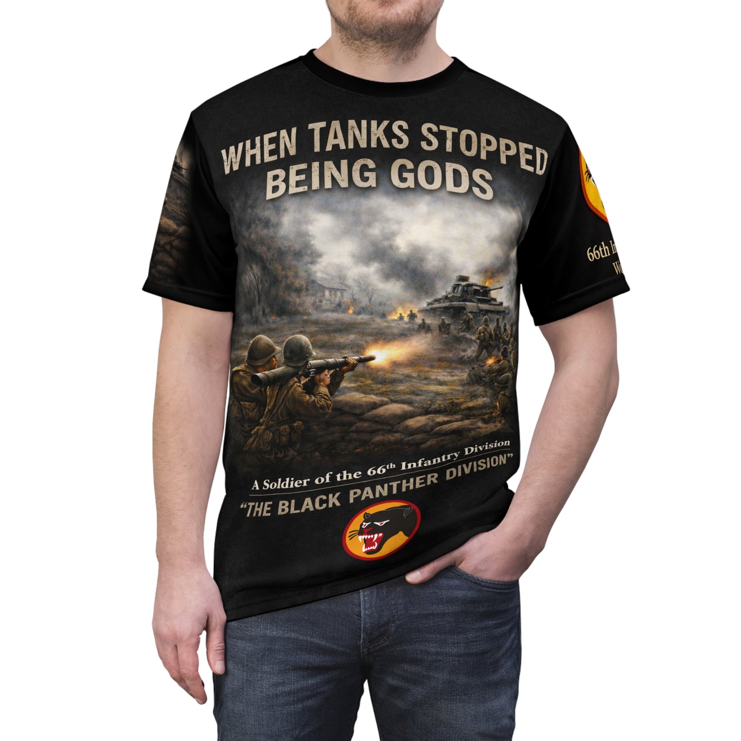 66th Infantry Division "Black Panther" Tribute Tee — Tank Ambush WWII T-Shirt