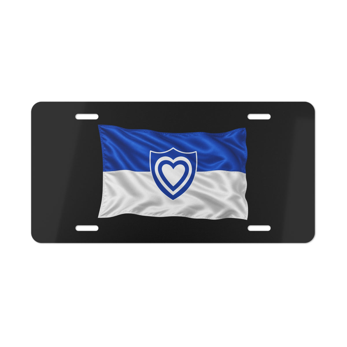 Vanity License Plate - Army - XXIV Corps Flag - Waving - without Text - 3D - Transparent