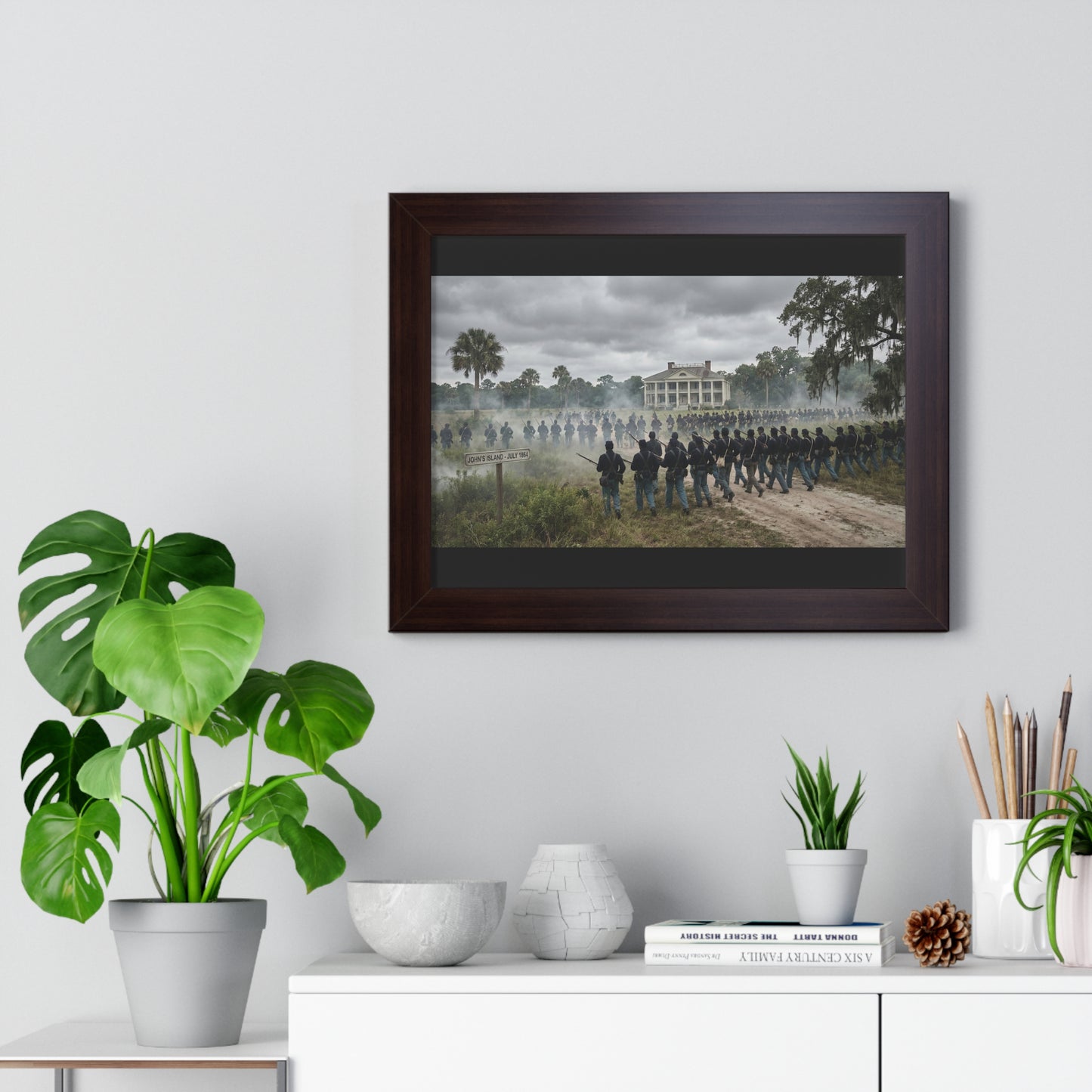 Framed Horizontal Poster — 26th UCS advancing on Johns Creek