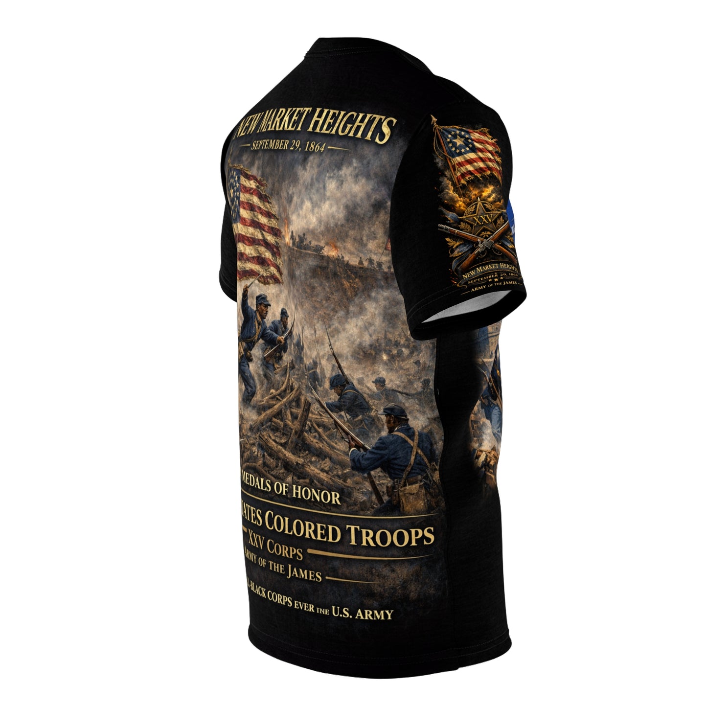 XXV Corps  (All-Black Corps) Tribute Tee — Battle of New Market Heights (Sept 29, 1864)