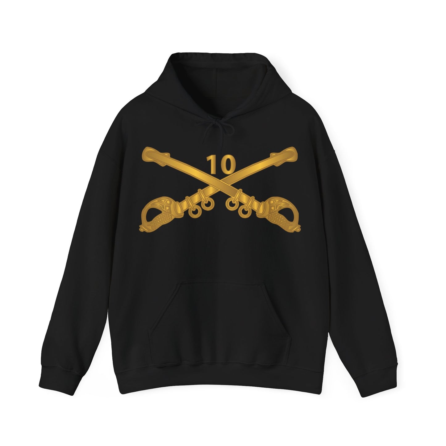 Unisex Heavy Blend Hooded Sweatshirt - Army - 10th Cavalry Branch wo Txt
