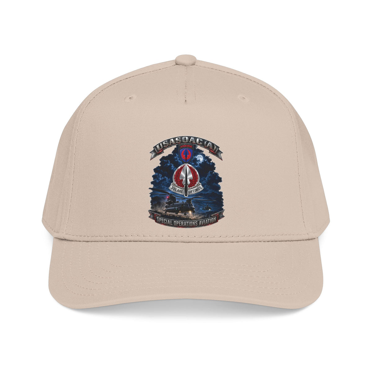 Mid Profile Baseball Cap - USA Special Operations Aviation Command (Airborne) - SSI, DUI with Scene - 3D - Enhanced