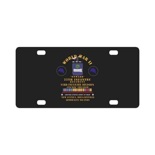 Army - World War II - 25th Infantry, 93rd Infantry Div w Onward - DUI w PACSVC Classic License Plate