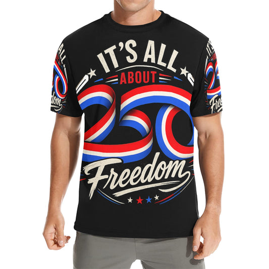 250 years of freedom Men's All Over Print Crew Neck T-Shirt
